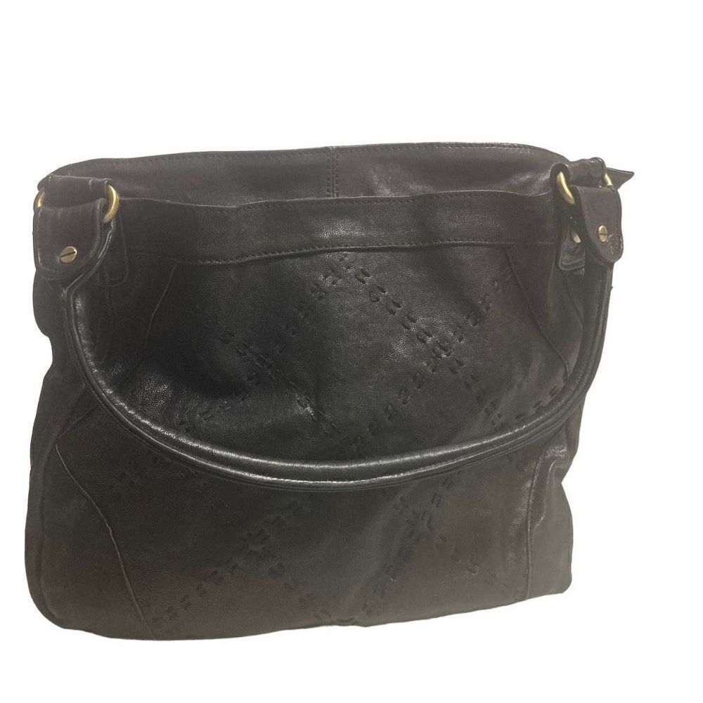 CHOCOLAT BLU Women’s Vegan Leather Handbag Black 10X4X12 Shoulder Bag Tote